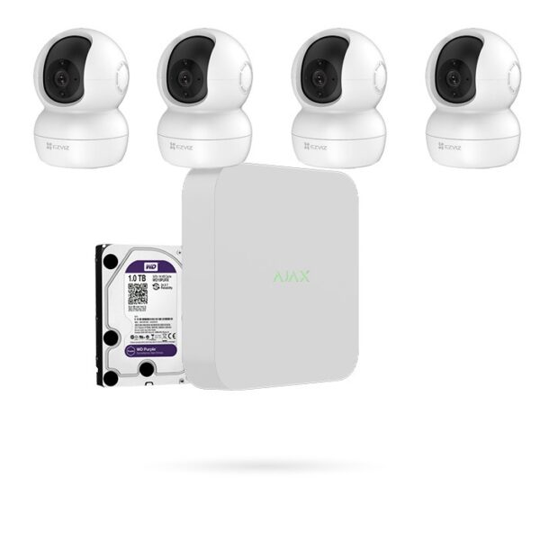 AJAX KIT 4 CAM EZVIZ PT PRO INTERIOR