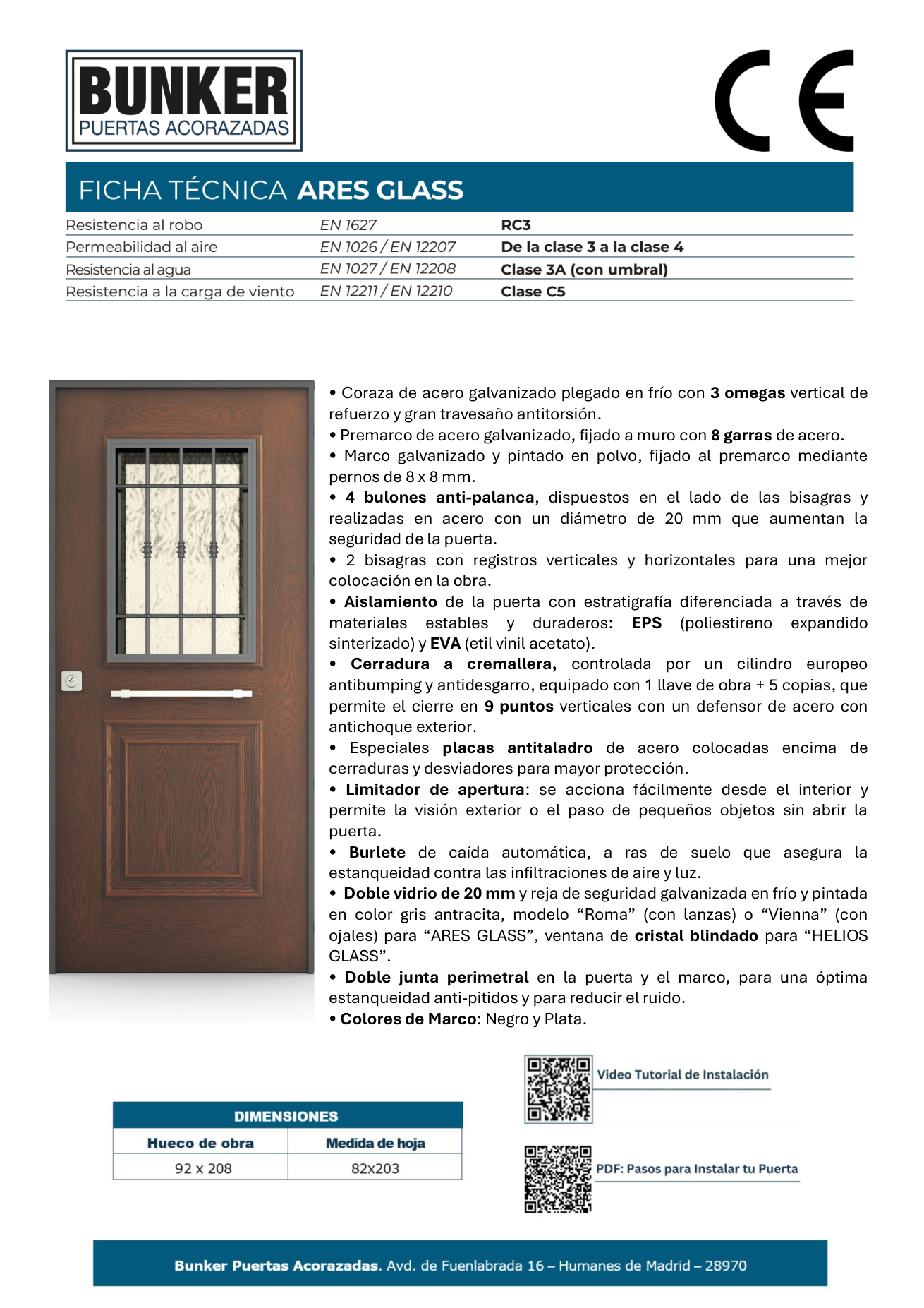 Puerta Acorazada Atalaya Glass · RC3 - Imagen 2