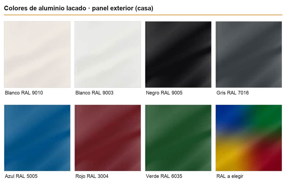 Colores de aluminio lacado para puerta acorazada